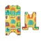 Cute Elephants Stylized Phone Stand - Front & Back - Large