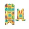 Cute Elephants Stylized Phone Stand - Front & Back - Small