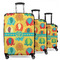 Cute Elephants 3 Piece Luggage Set - 20" Carry On, 24" Medium Checked, 28" Large Checked (Personalized)