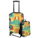 Cute Elephants Kids 2-Piece Luggage Set - Suitcase & Backpack (Personalized)