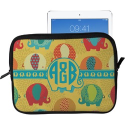 Cute Elephants Tablet Case / Sleeve - Large (Personalized)