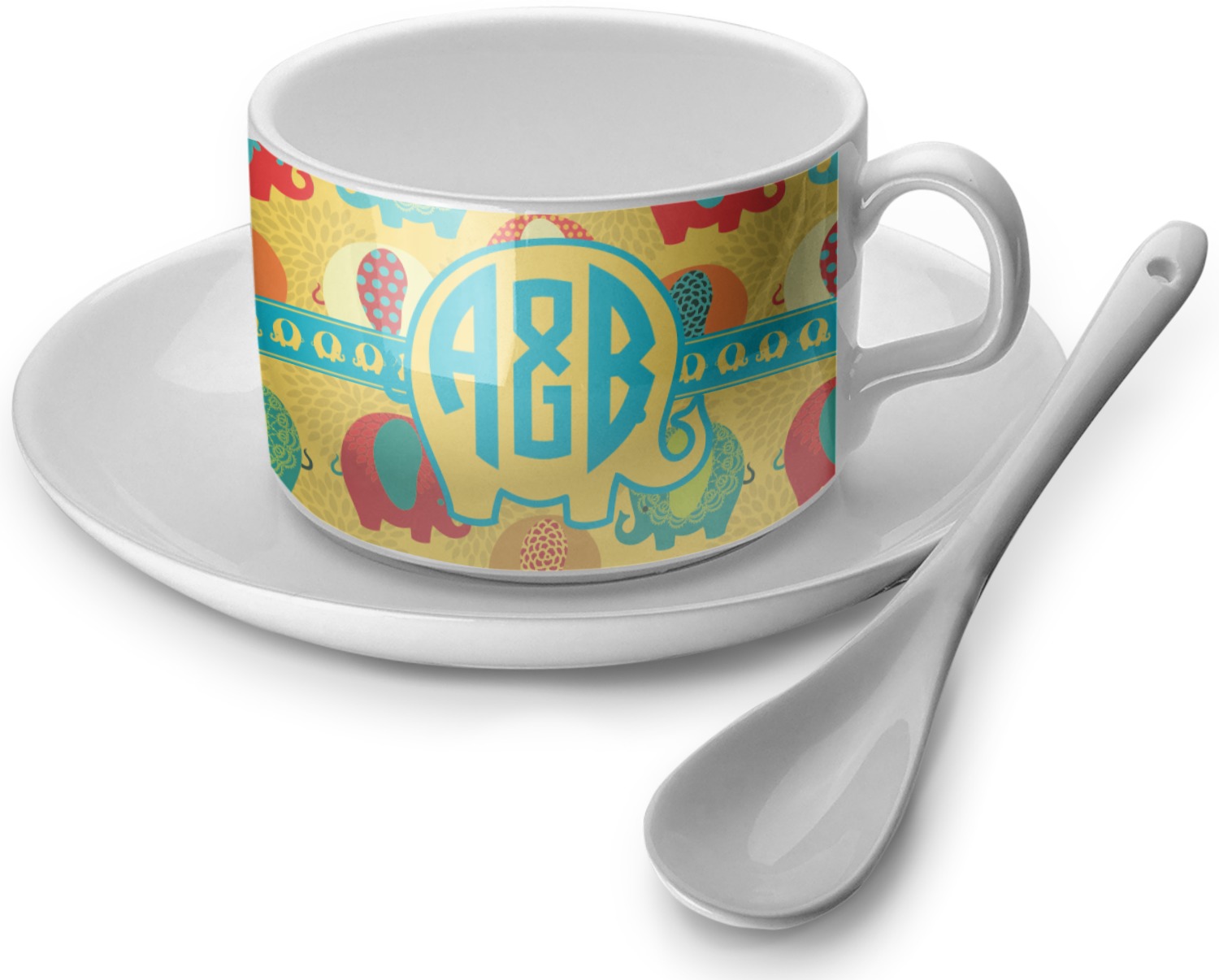 Cute Elephants Tea Cup (Personalized) YouCustomizeIt