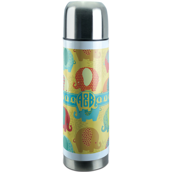 Custom Cute Elephants Stainless Steel Thermos (Personalized)
