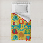 Cute Elephants Toddler Duvet Cover w/ Couple's Names