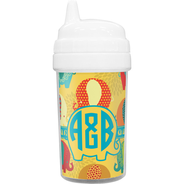Custom Cute Elephants Sippy Cup (Personalized)