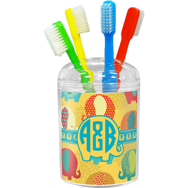 Custom Cute Elephants Toothbrush Holder (Personalized)