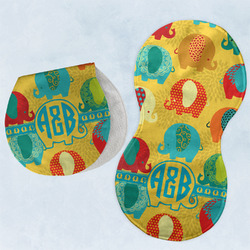Cute Elephants Burp Pads - Velour - Set of 2 w/ Couple's Names