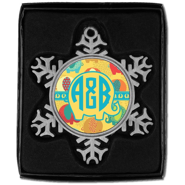 Cute Elephants Vintage Snowflake - In box