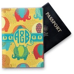 Cute Elephants Vinyl Passport Holder (Personalized)