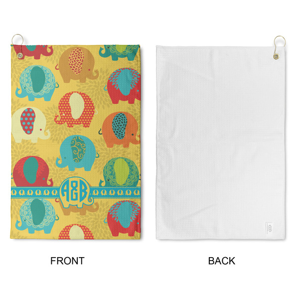 Cute Elephants Waffle Weave Golf Towel - Approval