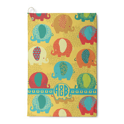 Cute Elephants Waffle Weave Golf Towel (Personalized)