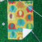 Cute Elephants Waffle Weave Golf Towel - In Context