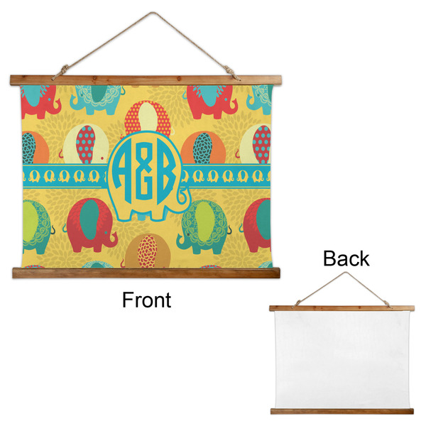 Cute Elephants Wall Hanging Tapestry - Landscape - APPROVAL