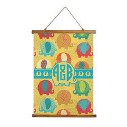Cute Elephants Wall Hanging Tapestry - Tall (Personalized)