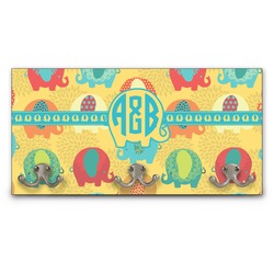 Cute Elephants Wall Mounted Coat Rack (Personalized)