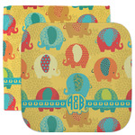 Cute Elephants Facecloth / Wash Cloth (Personalized)