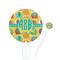 Cute Elephants Round Plastic Stir Sticks (Personalized)