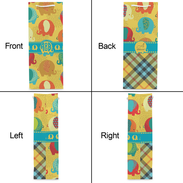 Cute Elephants Wine Gift Bag - Matte - Approval