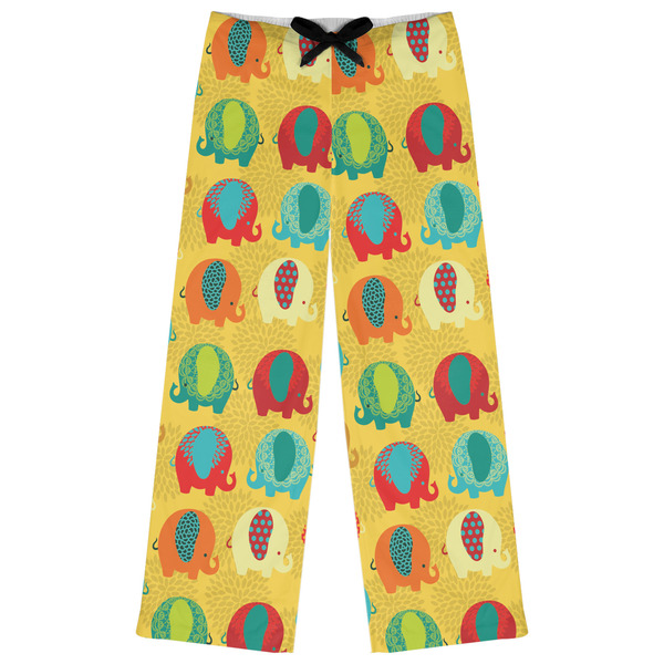 Custom Cute Elephants Womens Pajama Pants - 2XL