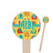 Cute Elephants 6" Round Wooden Food Picks - Single Sided (Personalized)
