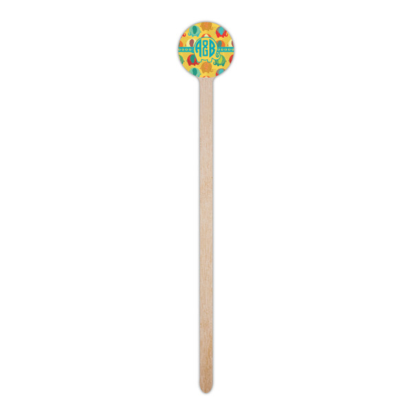 Cute Elephants Wooden 6" Stir Stick - Round - Single Stick