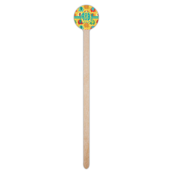 Cute Elephants Wooden 7.5" Stir Stick - Round - Single Stick
