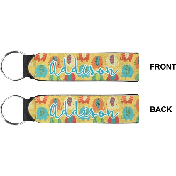 Cute Elephants Wristlet (Front + Back)