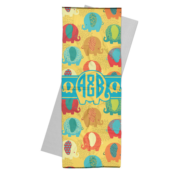 Custom Cute Elephants Yoga Mat Towel (Personalized)