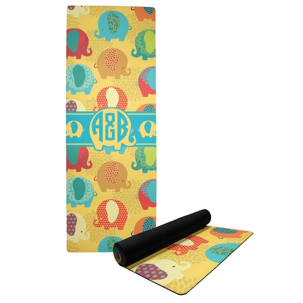 Custom Cute Elephants Yoga Mat (Personalized)