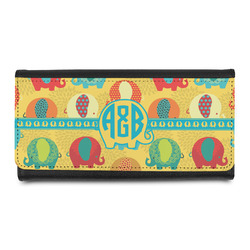 Cute Elephants Leatherette Ladies Wallet (Personalized)