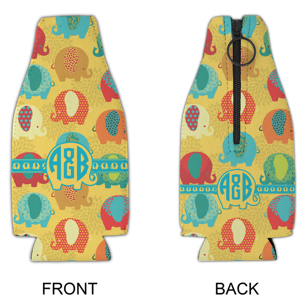 Cute Elephants Zipper Bottle Cooler - APPROVAL