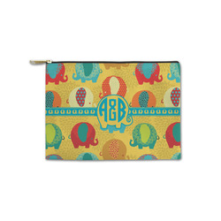 Cute Elephants Zipper Pouch - Small - 8.5"x6" (Personalized)