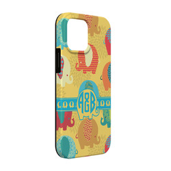 Cute Elephants iPhone Case - Rubber Lined - iPhone 13 Pro (Personalized)