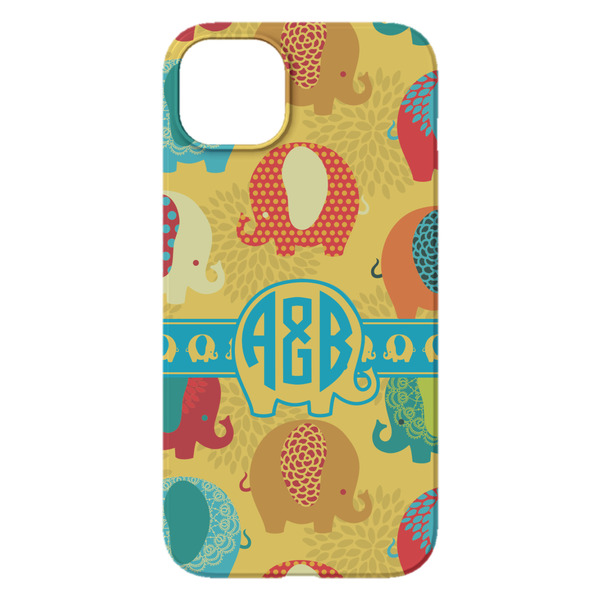 Cute Elephants iPhone 14 Plus Case - Back
