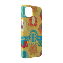 Cute Elephants iPhone Case - Plastic - iPhone 14 Pro (Personalized)