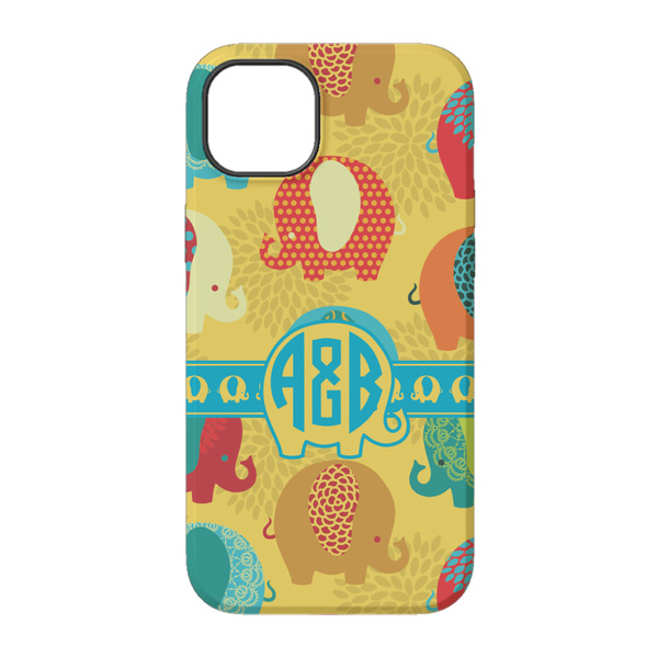 Cute Elephants iPhone 14 Tough Case - Back