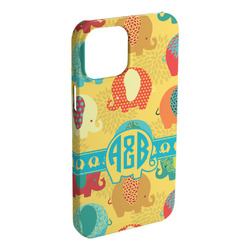 Cute Elephants iPhone Case - Plastic - iPhone 15 Pro Max (Personalized)