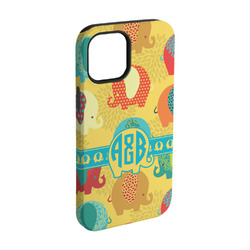 Cute Elephants iPhone Case - Rubber Lined - iPhone 15 Pro (Personalized)