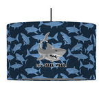 Sharks 12" Drum Pendant Lamp - Fabric (Personalized)
