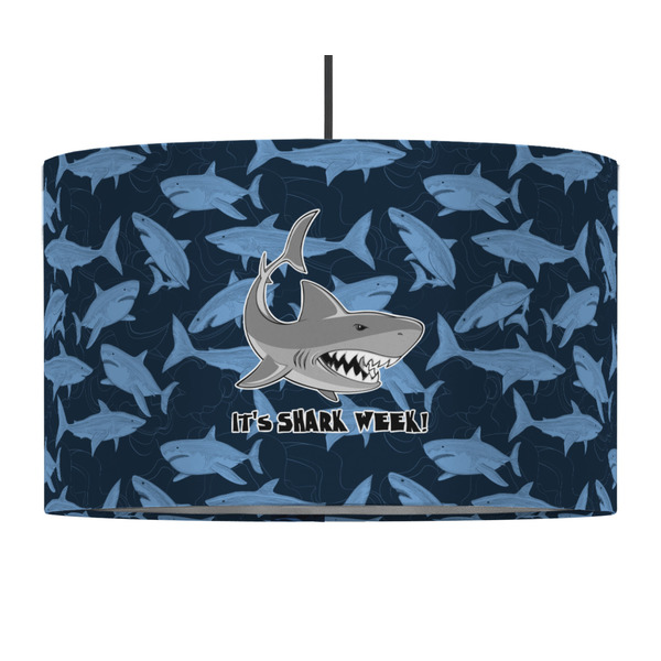 Custom Sharks 12" Drum Pendant Lamp - Fabric (Personalized)
