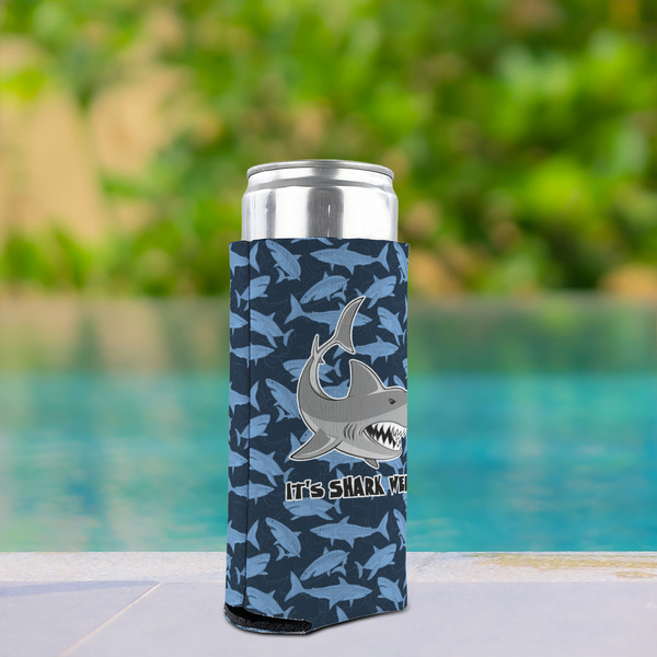 Sharks Can Cooler - Tall 12oz - In Context