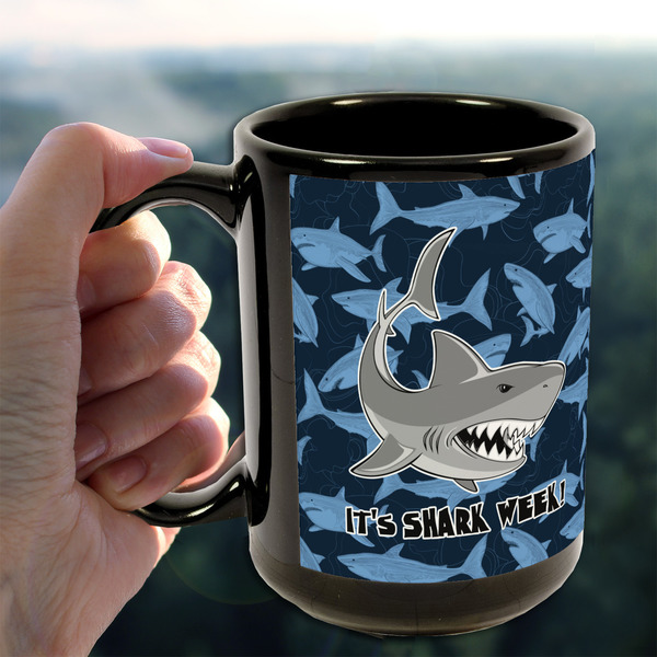 Sharks 15oz. Black Mug - LIFESTYLE