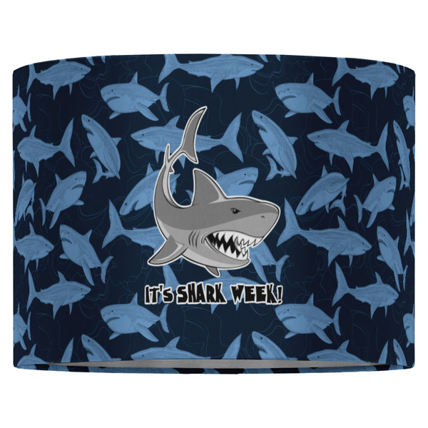 Sharks 16" Drum Lampshade - FRONT (Fabric)