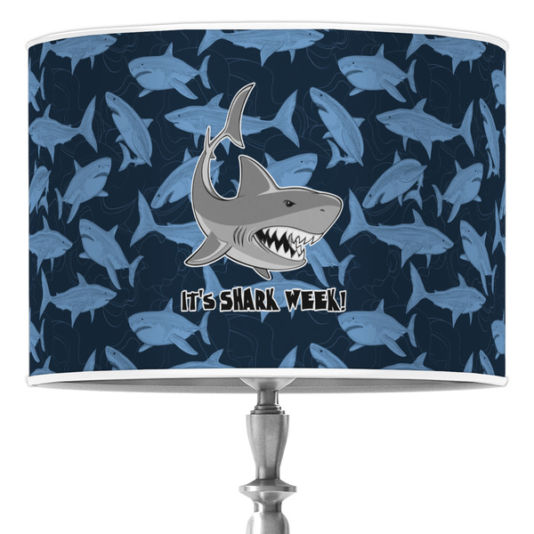 Custom Sharks 16" Drum Lamp Shade - Poly-film (Personalized)