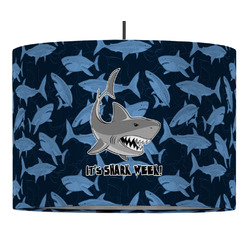 Sharks 16" Drum Pendant Lamp - Fabric (Personalized)