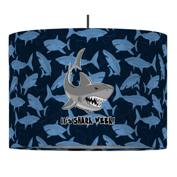 Custom Sharks 16" Drum Pendant Lamp - Fabric (Personalized)