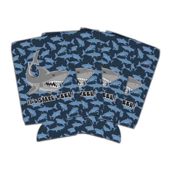 Custom Sharks Can Cooler (16 oz) - Set of 4 (Personalized)