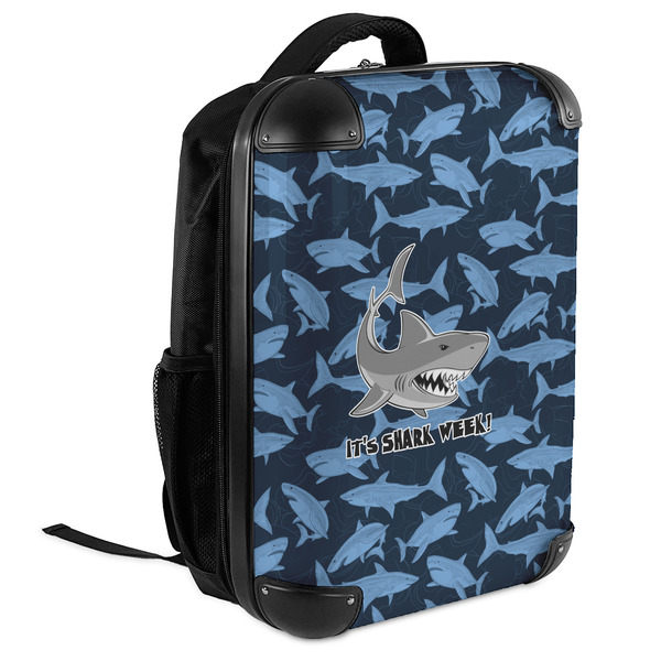 Sharks 18" Hard Shell Backpacks - ANGLED VIEW