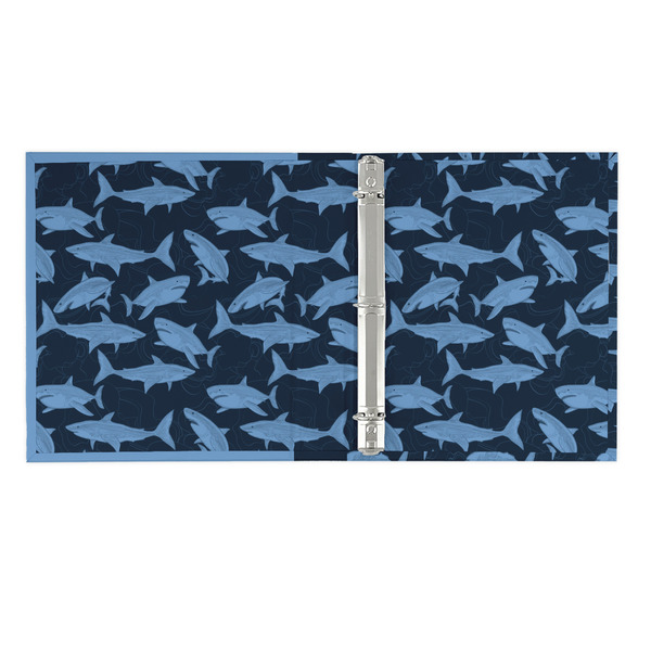 Sharks 3 Ring Binders - Full Wrap - 1" - OPEN INSIDE