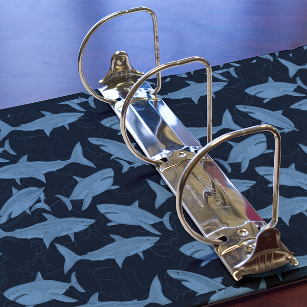 Sharks 3 Ring Binders - Full Wrap - 3" - DETAIL